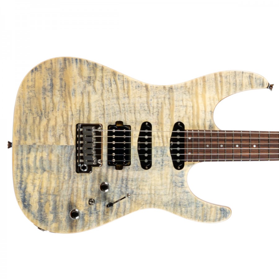 Jet Guitars Elite JS-45 IG Roasted Maple / Rosewood HSS - Indigo Grey